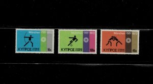 Cyprus 1972 -Olympics - Set of 3 Stamps - Scott #383-5 - MNH