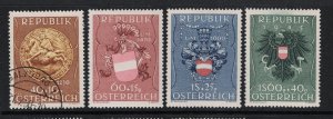 Austria SC# B264 - B267 Mint Hinged / B264 Used - S18084