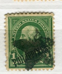 PHILIPPINES; 1900s early USA Presidential Optd. issue used 1c. value