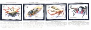 US Sc 3351a-t 1999 Insects & Spiders stamp set singles mint NH