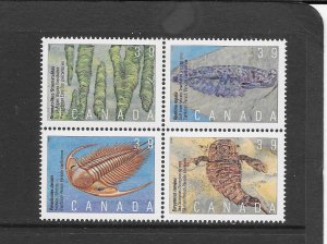 FISH - CANADA #1282a FOSSILS  MNH