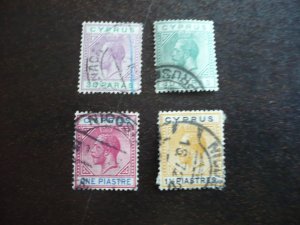 Stamps - Cyprus - Scott# 74-76,78 - Used Part Set of 4 Stamps