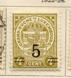 Luxemburg 1922-24 Early Issue Fine Mint Hinged 5c. Surcharged NW-191787