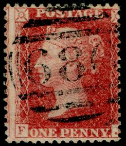 SG40, 1d rose-red PLATE 36, LC14, USED. Cat £25. FJ 