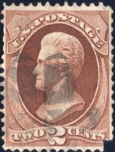 1871 2c red brown Jackson, SC146