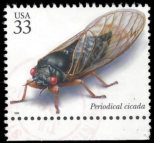 #3351r 33c Insects & Spiders Periodical Cicada 1999 Used