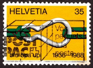 1988, Switzerland 35c, Used, Sc 824