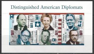 4076. 39¢ Distinguished American Diplomats. Sheet of 6. Mint. NH. 2006  (zblu)