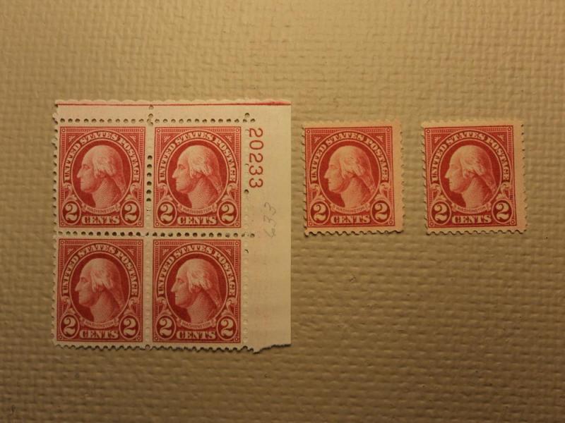 USPS Scott 634 2c Washington Carmine I Mint NH OG Plate B...