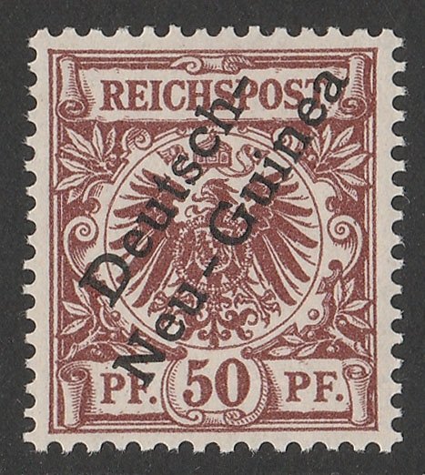 NEW GUINEA - GERMAN 1897 Eagle 50pf chocolate. MNH **. Expertised. 