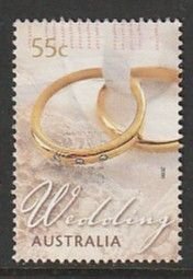 2008 Australia - Sc 2955 - used VF - 1 single - Gold Wedding rings