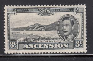 Ascension 1940 MH Sc #44Ac 3p Long Beach George VI Perf 13.5