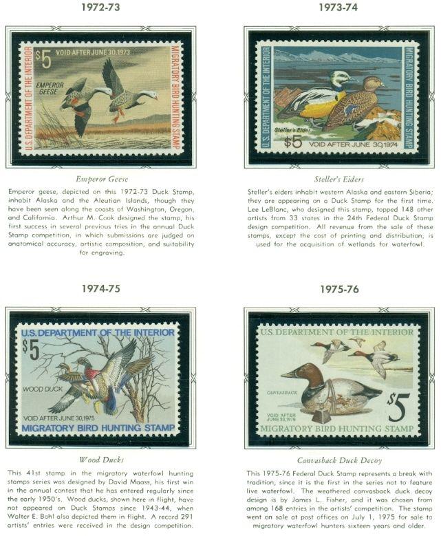 US DUCK STAMP COLLECTION - #RW1-73, Complete to 2006, NH in album Scott $5,779