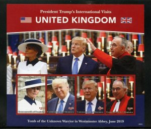 DOMINICA 2020 PRESIDENT TRUMP VISITS UNITED KINGDOM TOMB OF UNKNOWN IMP SHT NH