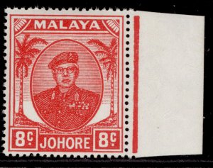 MALAYSIA - Johore GVI SG138, 8c scarlet, NH MINT.