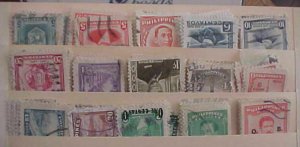 PHILIPPINES  STAMPS 15 DIFF. 10 of EACH USED