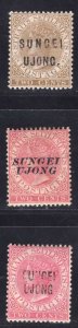 MOMEN: MALAYA NEGRI SEMBILAN SUNGEI UJONG SG #28,38,42 MINT OG H £150 LOT #66591