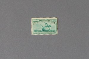 232, Flagship of Columbus, Mint, Prev Hinged, CV $79.00