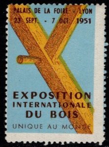 1951 France Poster Stamp International World Exposition Unique In the World MNH