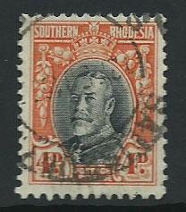 Southern Rhodesia SG 19a FU perf 11 ½ 21 10 written on re...