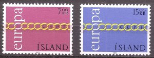 Iceland - 1971 - Mi. 451-52 (CEPT) - MNH - RB134