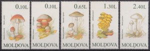 Moldova 1996 MNH Stamps Scott 190-194 Mushrooms