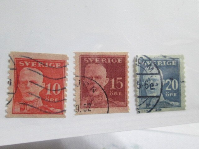 Sweden #139-141 used  2022 SCV = $1.35