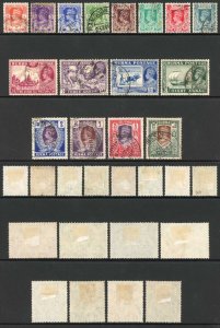 Burma SG18b/33 set of 16 Fine used Cat 190 pounds