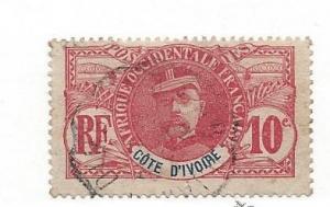 Ivory Coast, 25, Gen. Louis Faidherbe Single,**Used**