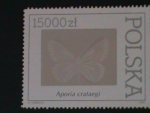 POLAND-1991-SC#3056  LOVELY BEAUTIFUL BUTTERFLY-HOLOGRAM STAMP, MNH-VF RARE