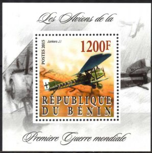 Benin 2015 Aviation Old Airplanes Junkers S/S MNH Cinderella !