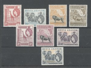 1954-59 Kenya Uganda Tanganyika - Stanley Gibbons #167- 80 - Elizabeth II- 8 Val