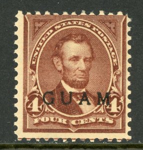 USA 1899 Guam 4¢ Lincoln Scott #4 Mint W985