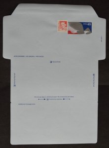 1991 US Sc. #UC63 air mail not folded letter sheet, mint, added postage, nice