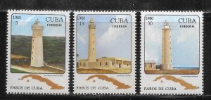 Cuba 2363-2365 Lighthouses set MNH