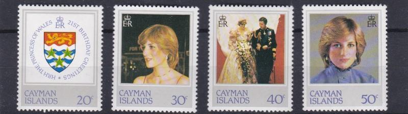 CAYMAN ISLANDS   1982  21ST BIRTHDAY  SET  MNH 