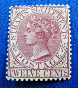 STRAITS SETTLEMENTS 1883  -  SCOTT # 52  -   MLH  (Hs18)