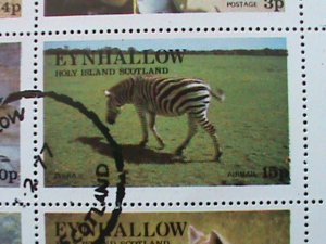 EYNHALLOW SCOTLAND STAMP:1977 WILD ANIMALS CTO- MNH - MINI SHEET #2