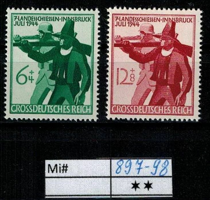 Deutschland Reich TR02 DR Mi 897-98 1939 Reich Postfrisch ** MNH