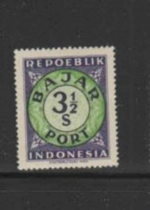 INDONESIA #J3 1948 3 1/2s POSTAGE DUE MINT VF LH O.G