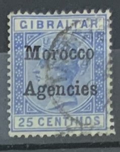 MOROCCO AGENCIES 1899 SG12 FINE USED