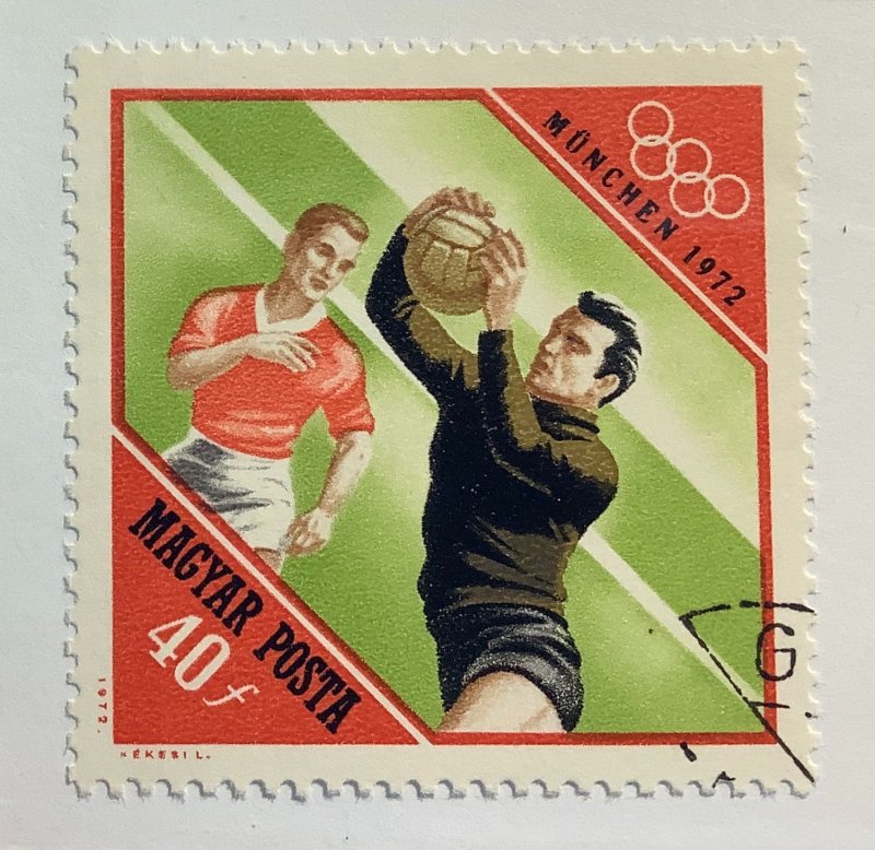 Hungary 1972 Scott 2149  used - 40f, Football, Summer Olympic Games, Munich