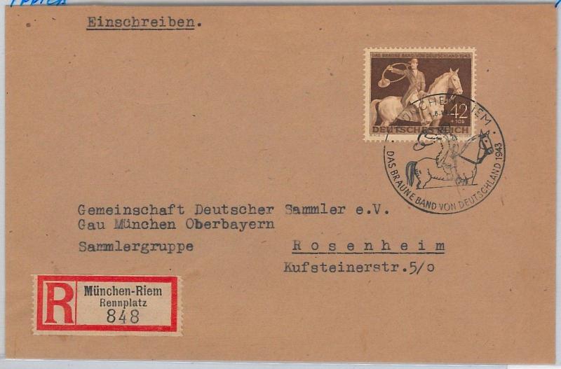 HUNTING  HORSE  -  POSTAL HISTORY - AUSTRIA: Cover with special postmark 1943