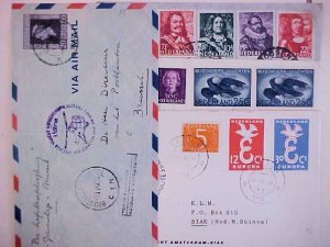 NETHERLANDS  5 FLIGHT COVERS 1946-1958