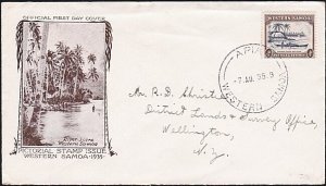 SAMOA 1935 4d FDC ex Apia..................................................a8774