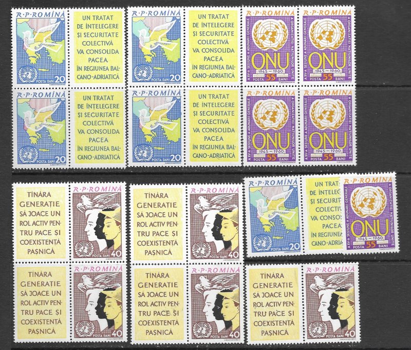 Romania 1469-71 MNH set perf and imperf. 5 x ea, see desc. 2019 CV$21.75