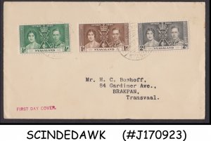 NYASALAND - 1937 KGVI CORONATION - 3V - FDC