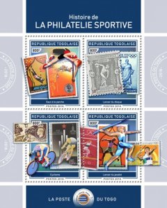 TOGO - 2018 - Sports Stamps on Stamps #1 - Perf 4v Sheet - Mint Never Hinged