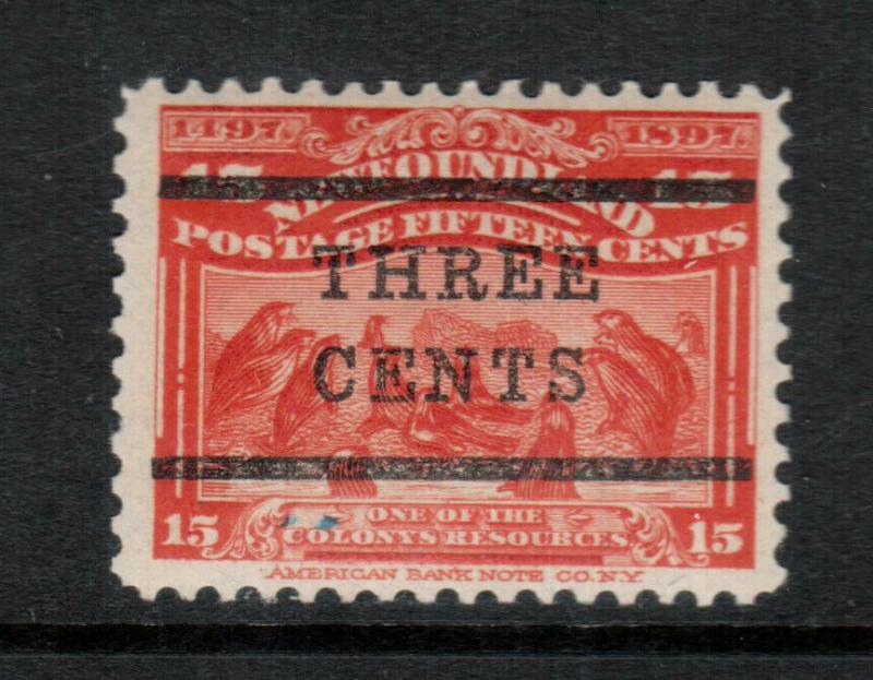 Newfoundland #128 Very Fine Mint Original Gum Lightly Hinged *With Certificate*