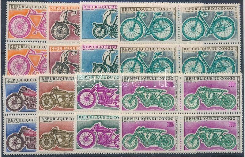 Congo (Brazzaville) stamp Motorcycles set in blocks of 4 MNH 1969 WS114984